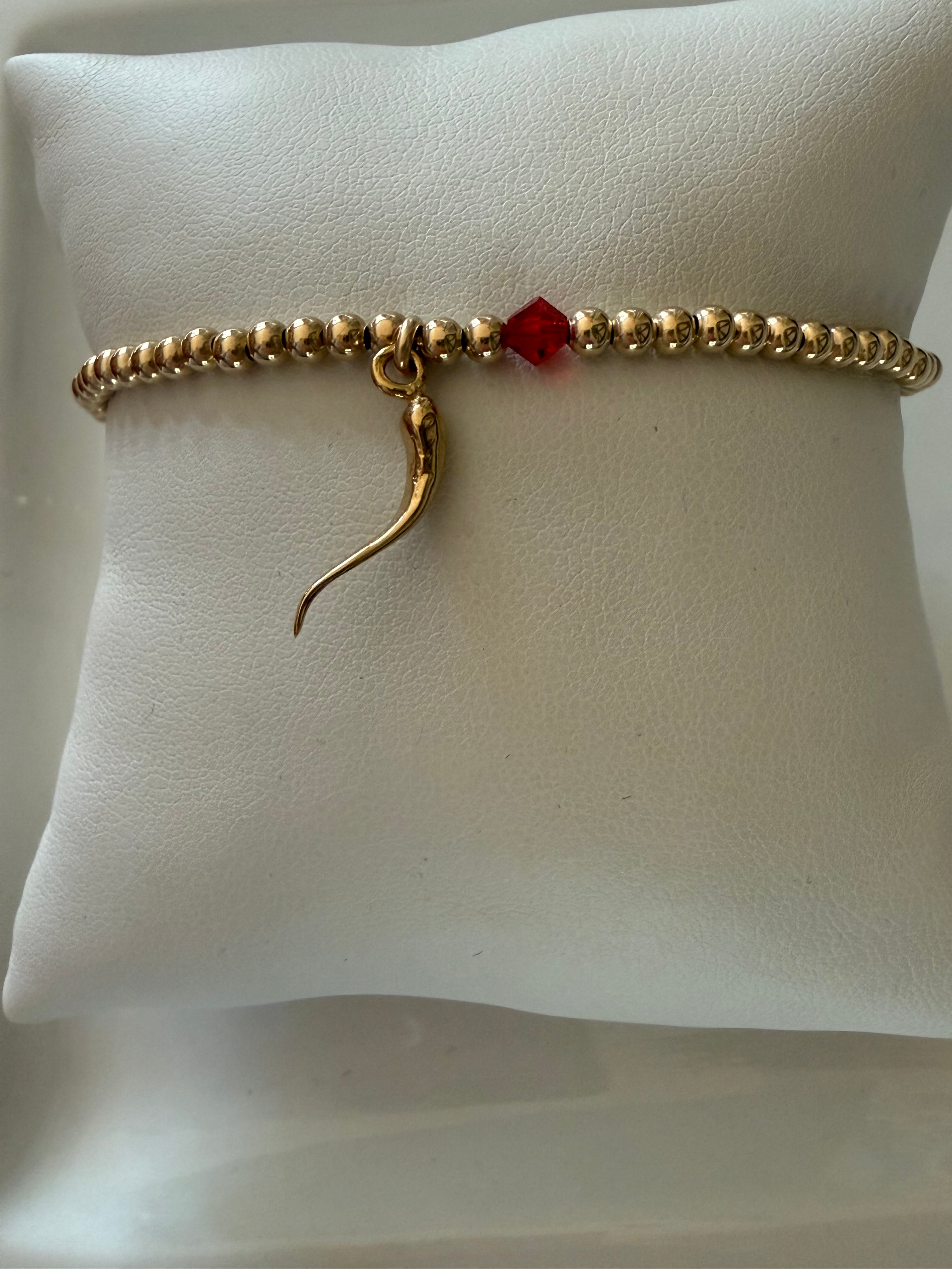 Italian Cornicello Red Crystal