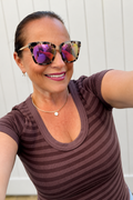 Striped Scoop Neck Top