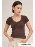 Striped Scoop Neck Top